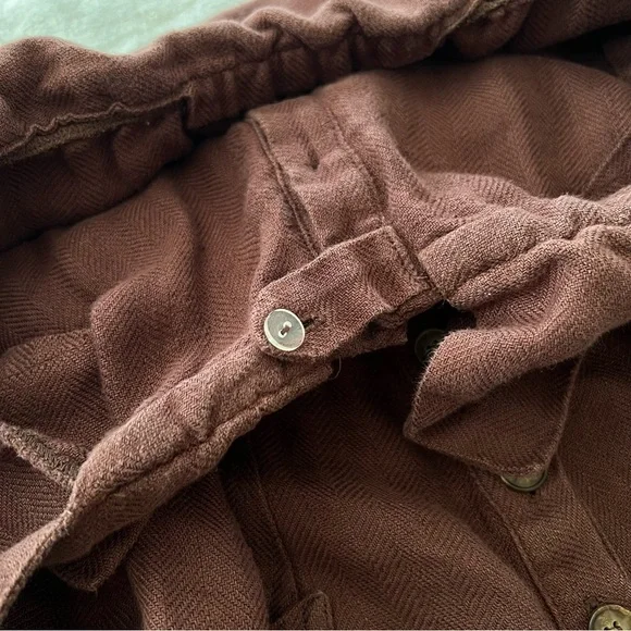 Reformation Marian Linen Dress in Brown Off The Shoulder Celeb Favorite Rare HTF - Picture 7 of 9